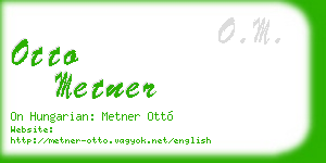 otto metner business card
